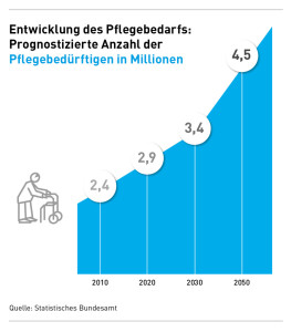 Entwicklung des Pflegebedarfs