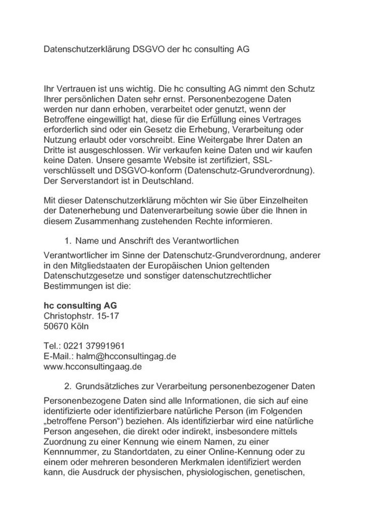 hc consulting AG